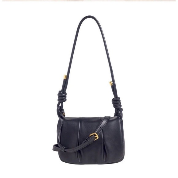 NWT RACHEL ZOE Jacquelyn Black Vegan Leather Purse w Crossbody Strap MSRP $98.00 - Picture 2 of 6